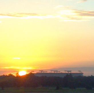 Sunset over Tampa Stadium